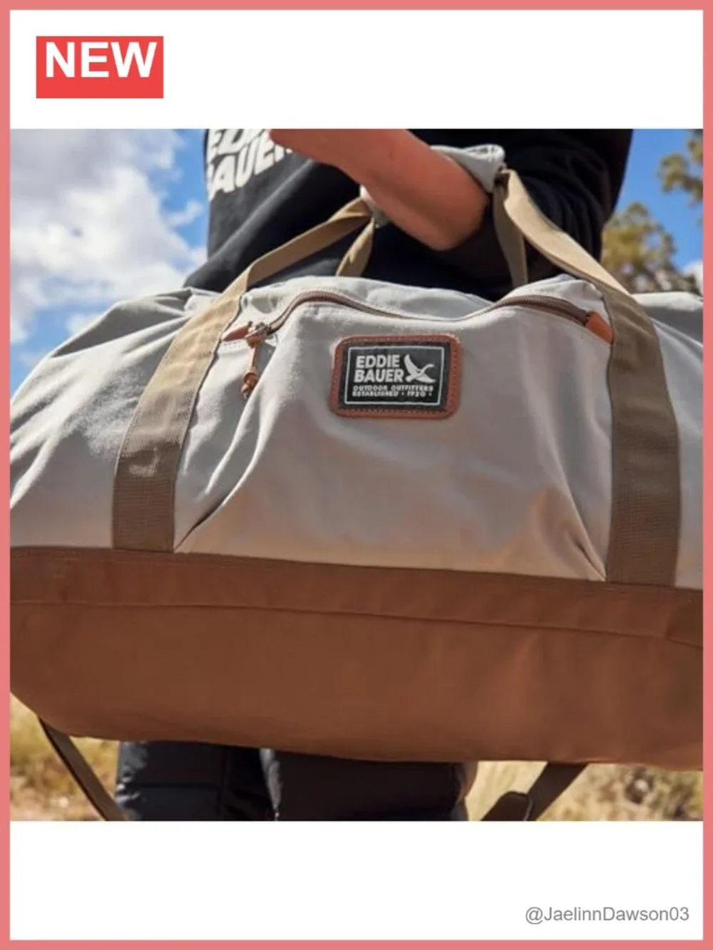 Retro Vintage Style Travel Duffel Bag, Lightweight, Durable Polyester/Nylon, 45L